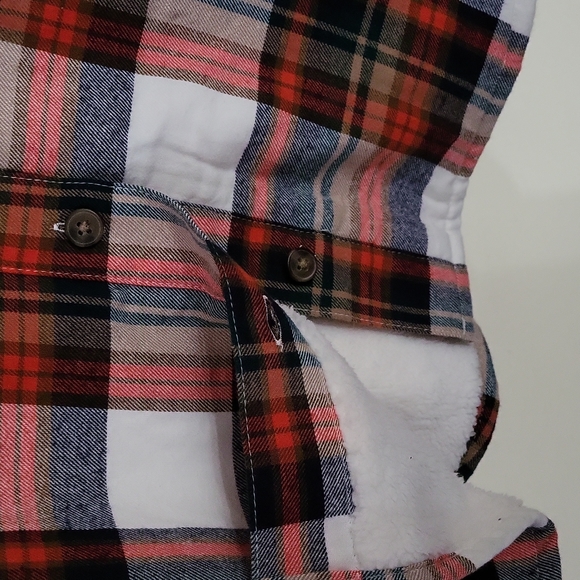 J. Crew Sherpa Lined Oversized Plaid Flannel Shacket - Picture 10 of 16